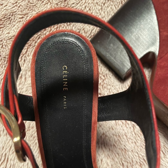 Celine Red Bam Platform Sandals - Picture 12 of 15
